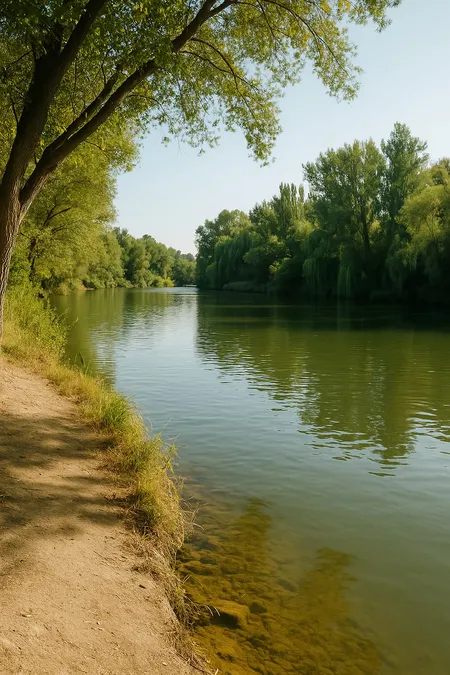 Río cerca de la casa rural